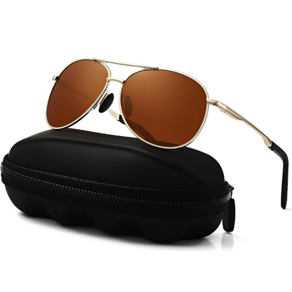 Trendy Polarized Aviator Sunglasses with UV Protection
