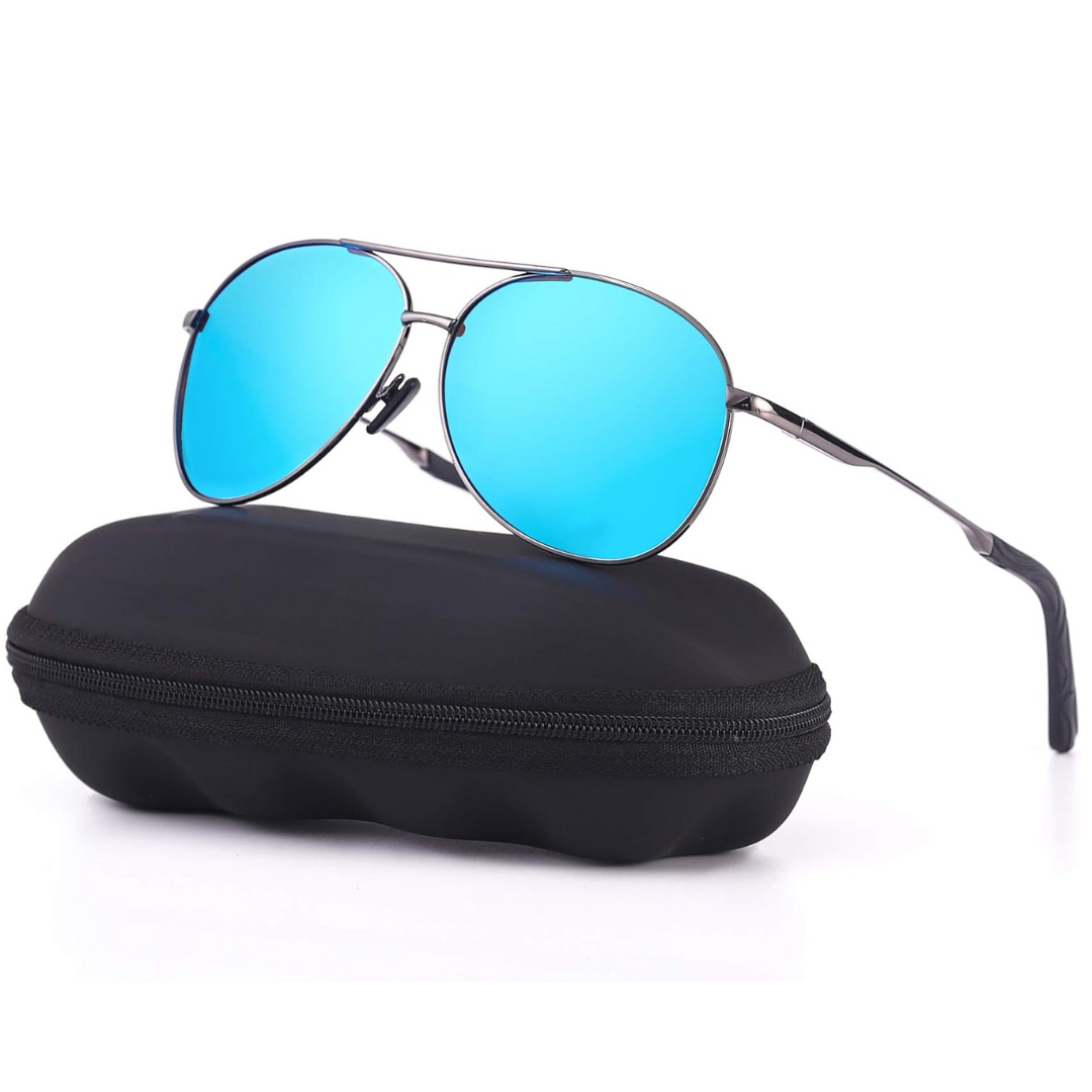 Trendy Polarized Aviator Sunglasses with UV Protection