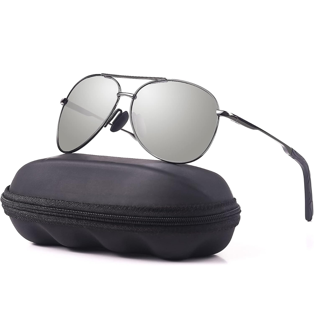 Trendy Polarized Aviator Sunglasses with UV Protection