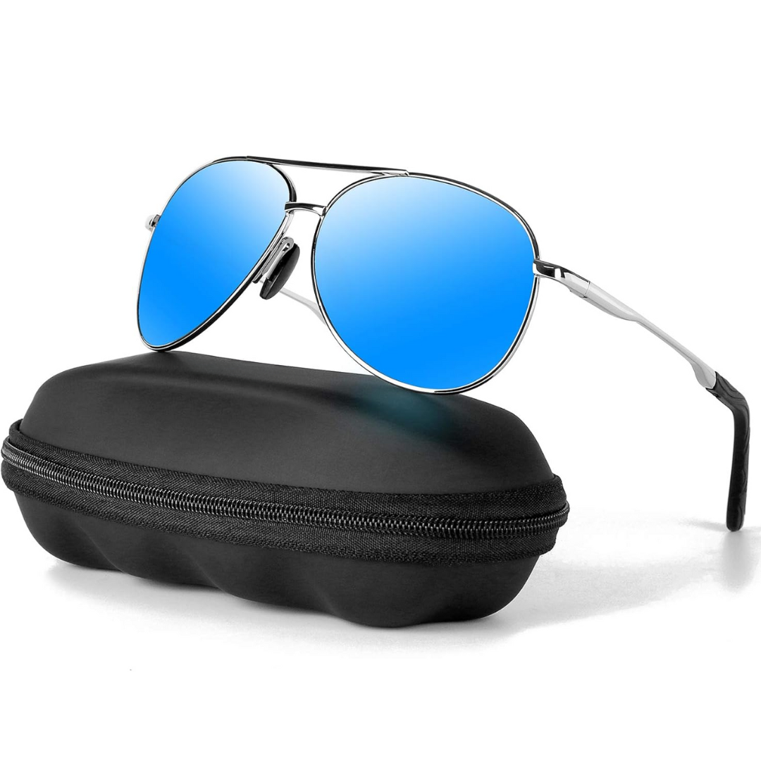 Trendy Polarized Aviator Sunglasses with UV Protection