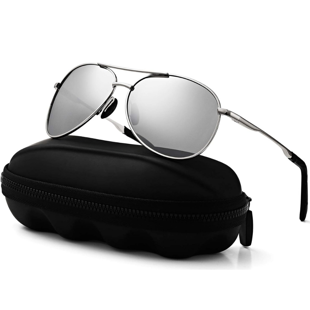 Trendy Polarized Aviator Sunglasses with UV Protection