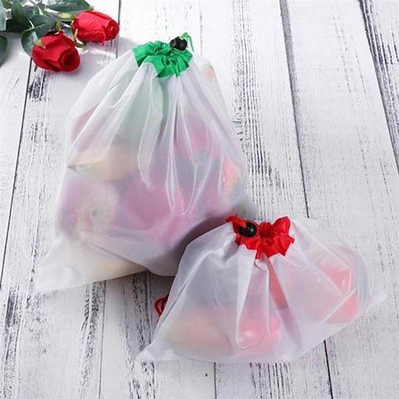 Eco Friendly Reusable Grocery Bags 12 Pack Mesh Produce Bags