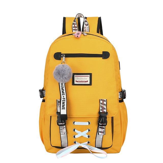 Safe Big Student Backpacks for Girls with USB Charger