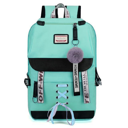 Safe Big Student Backpacks for Girls with USB Charger