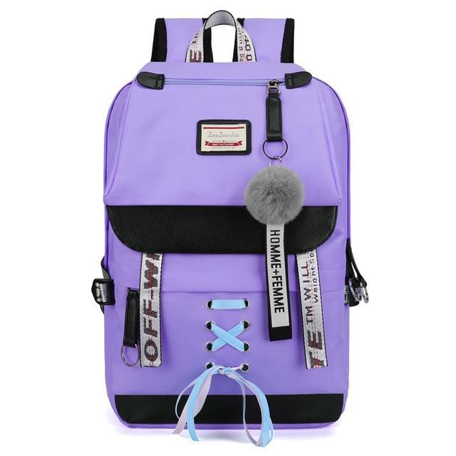 Safe Big Student Backpacks for Girls with USB Charger
