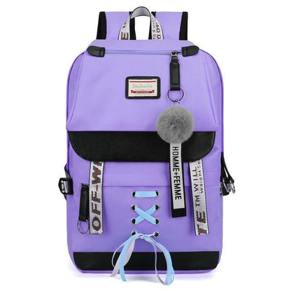 Safe Big Student Backpacks for Girls with USB Charger