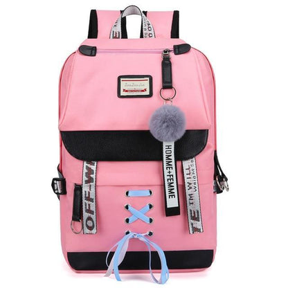 Safe Big Student Backpacks for Girls with USB Charger