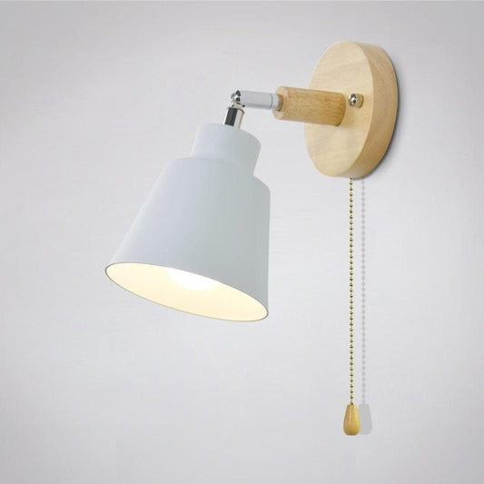 Flexible Arm Wall Light with Cord Pull - Adjustable Modern Lamp - Fesara