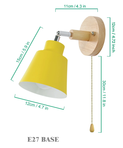 Rotating Modern Wall Light with Pull Chain Switch