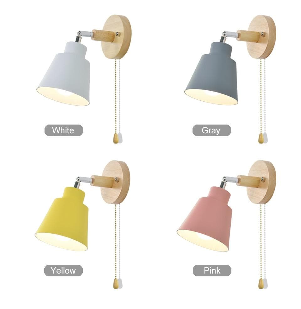 Rotating Modern Wall Light with Pull Chain Switch