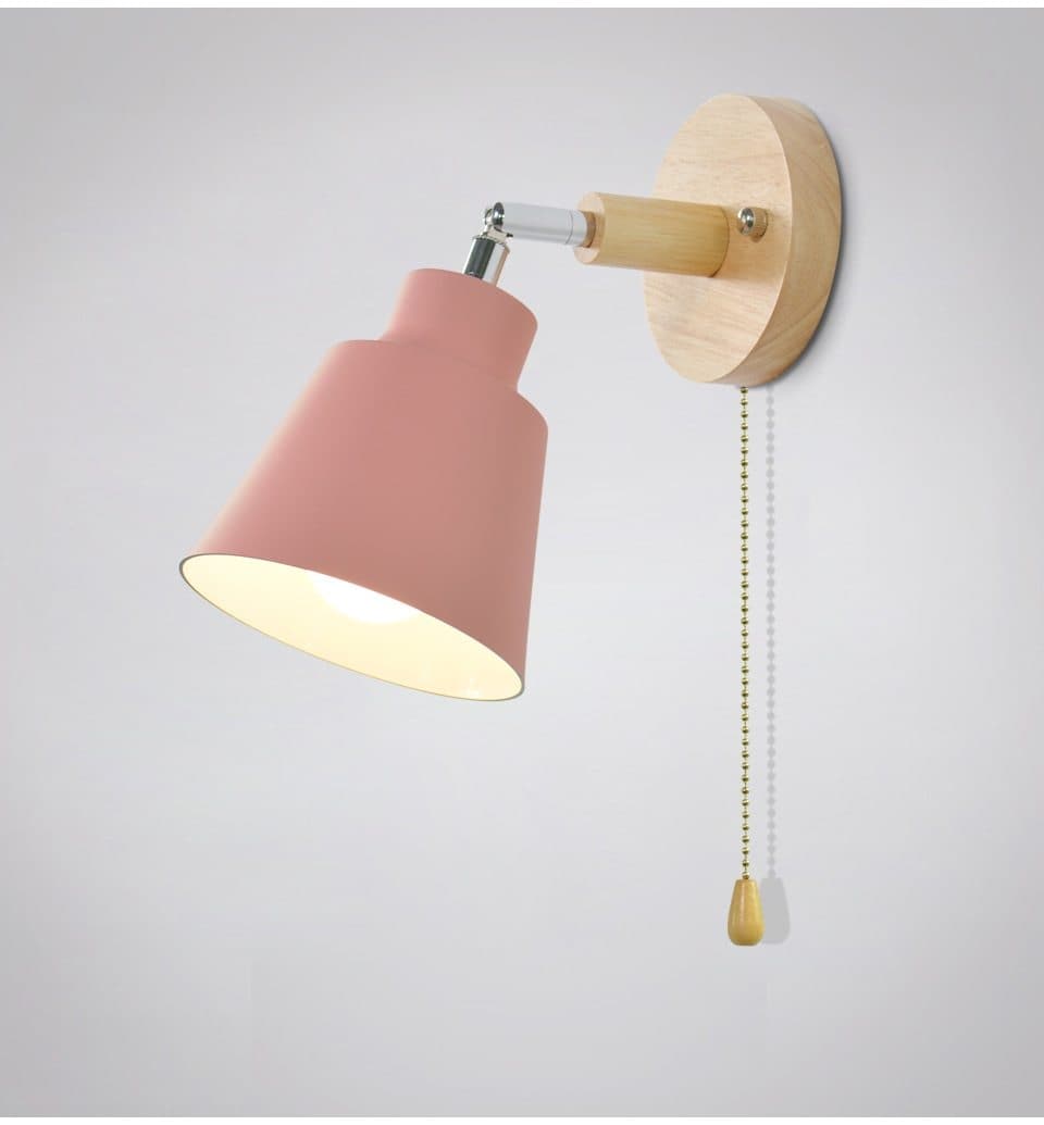 Rotating Modern Wall Light with Pull Chain Switch