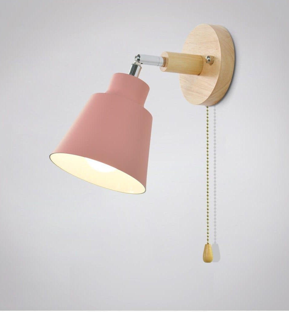 Flexible Arm Wall Light with Cord Pull - Adjustable Modern Lamp