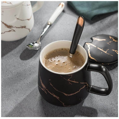 Luxury Marble Patterned Coffee Mug Gift Set