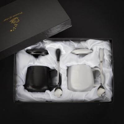 Luxury Marble Patterned Coffee Mug Gift Set
