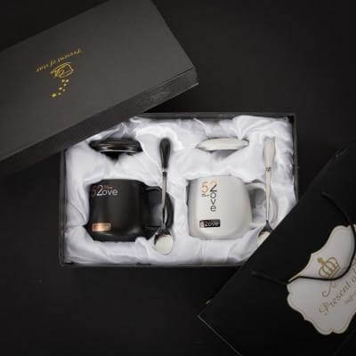Luxury Marble Patterned Coffee Mug Gift Set