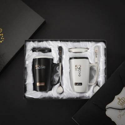 Luxury Marble Patterned Coffee Mug Gift Set