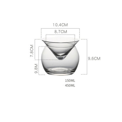 Luxury Clear Ice Martini Cocktail Glass