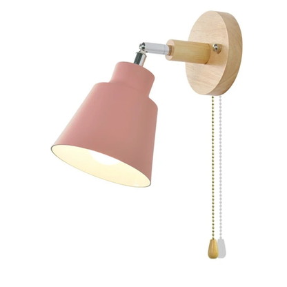 Flexible Arm Wall Light with Cord Pull - Adjustable Modern Lamp