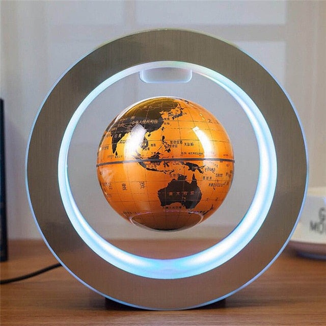 Illuminated Floating World Map Lamp