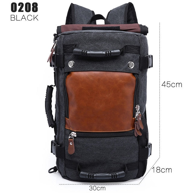 Practical Men's Canvas Travel Rucksack Bag