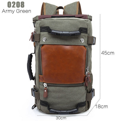 Practical Men's Canvas Travel Rucksack Bag