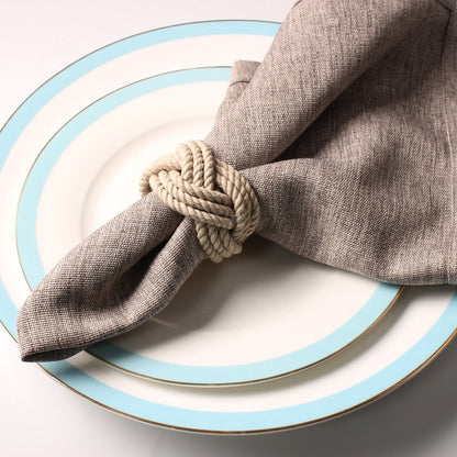 Natural Fiber Woven Napkin Rings - Set of 10 - Fesara