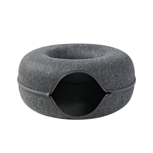 Cozy Natural Felt Pet Hideaway Bed - Fesara