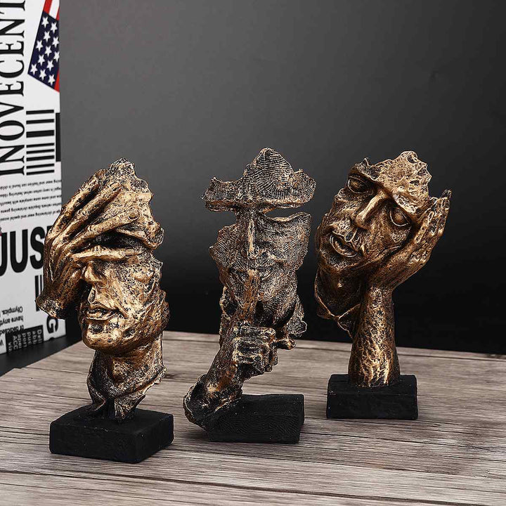 Luxury Gold Art Sculpture Modern Nordic Home Decor