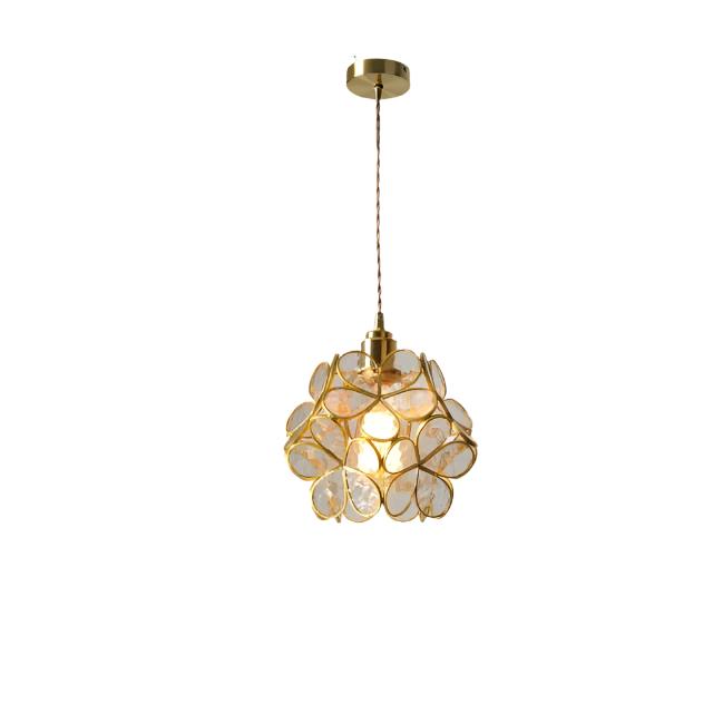 Stylish Floral Glass Hanging Light Fixture - Fesara