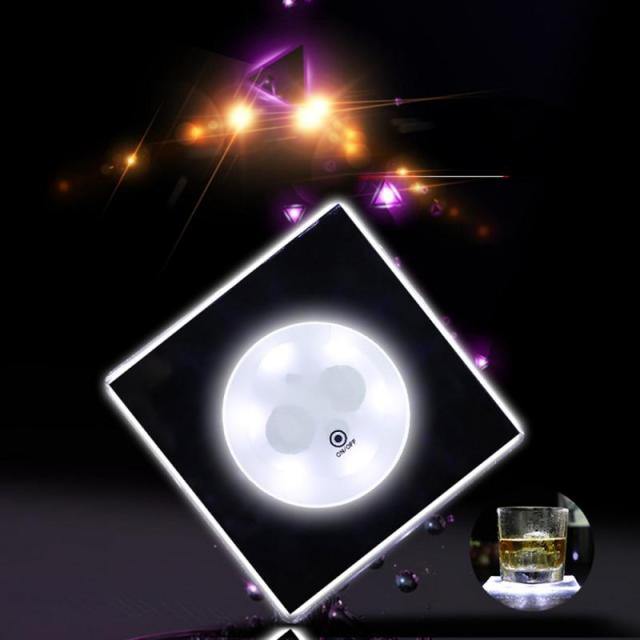 Slim Clear LED Drink Coaster - Fesara