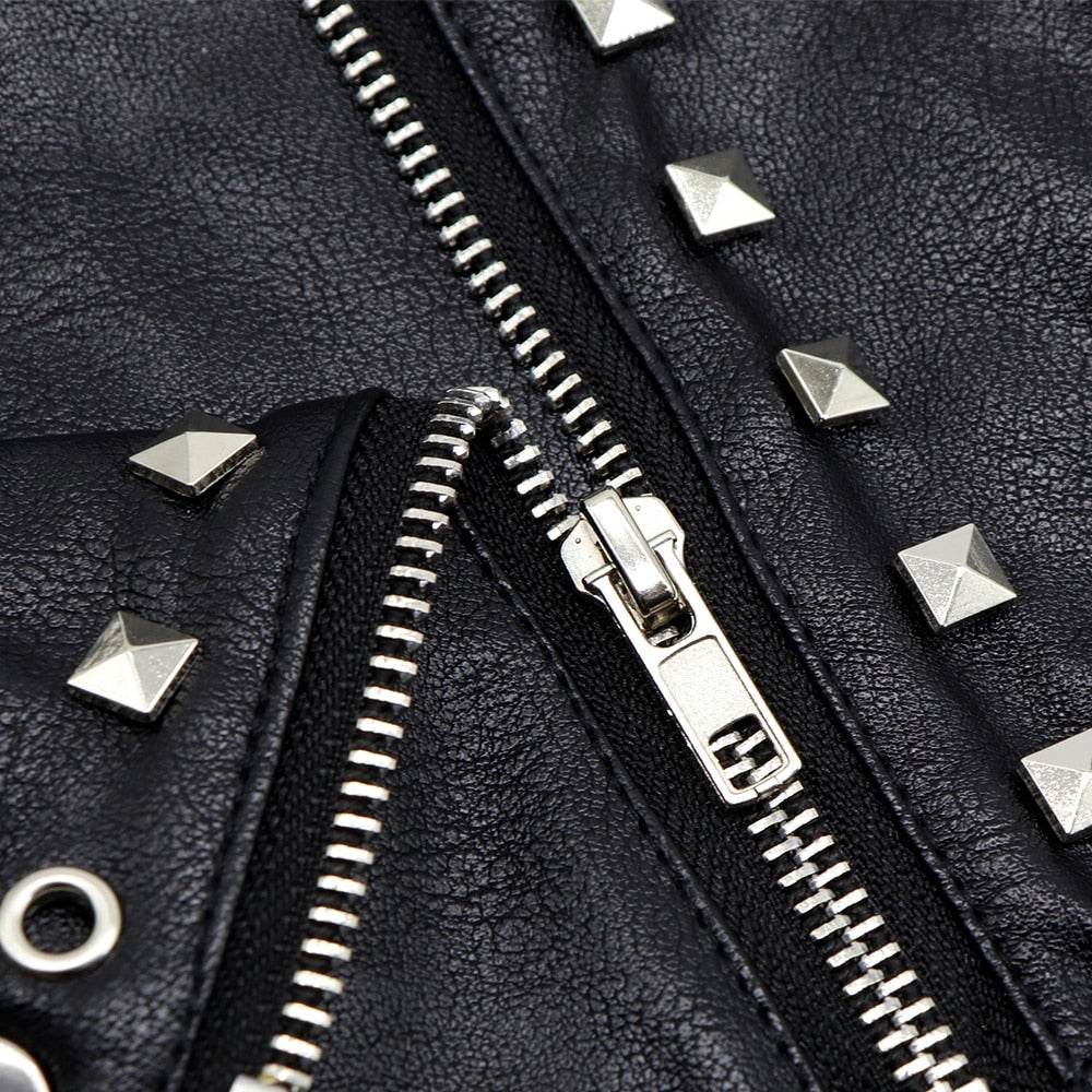 Stylish Faux Leather Dog Coat
