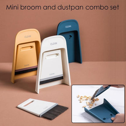 Compact Wooden Handheld Broom Dustpan Set
