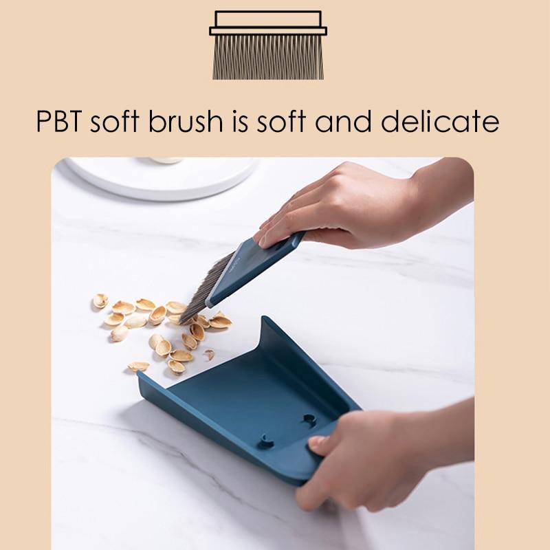 Compact Wooden Handheld Broom Dustpan Set