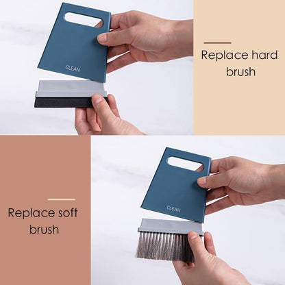 Compact Wooden Handheld Broom Dustpan Set