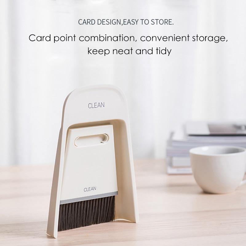 Compact Wooden Handheld Broom Dustpan Set