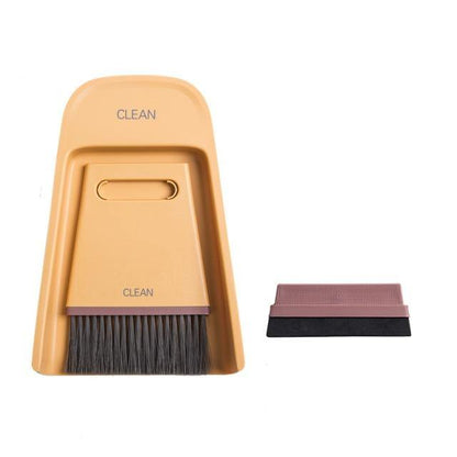 Compact Wooden Handheld Broom Dustpan Set