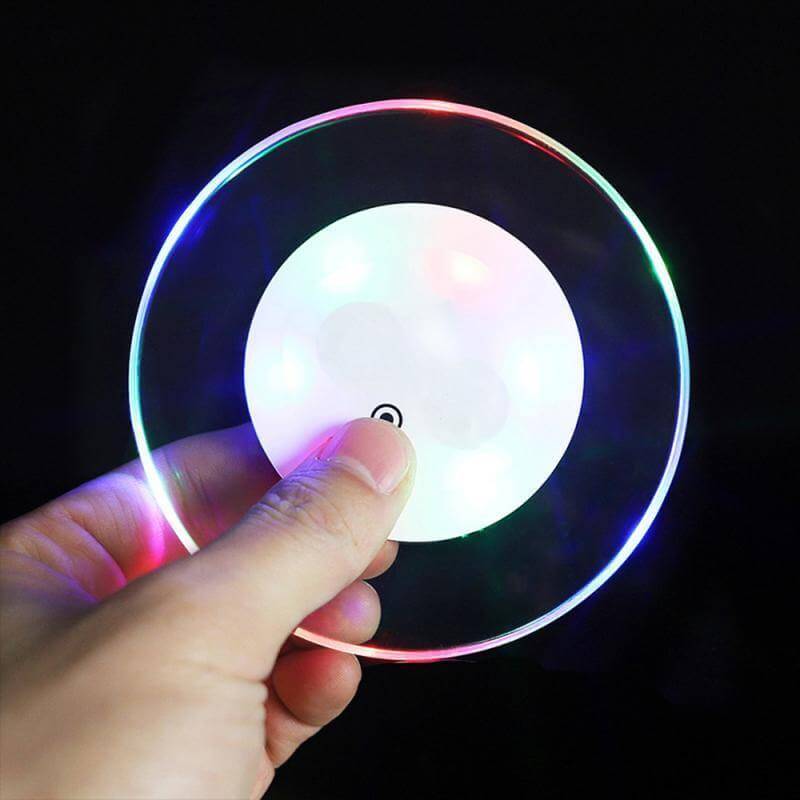 Slim Clear LED Drink Coaster