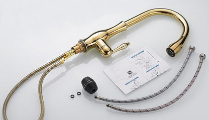 Stainless Steel 360° Rotating Kitchen Faucet with Long Reach Spray