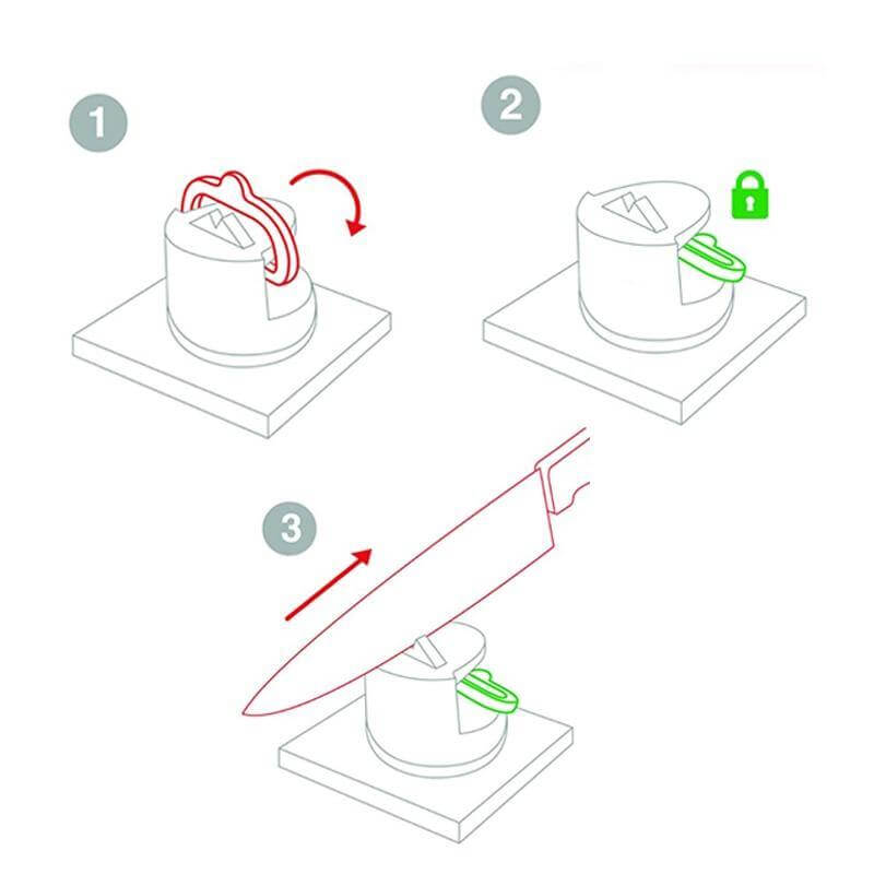 Easy Grip Kitchen Knife Sharpener with Suction Base