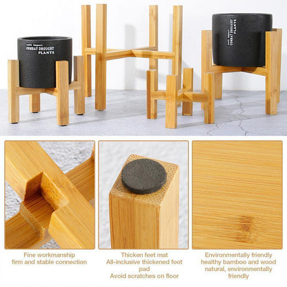 Natural Bamboo Indoor Plant Holder
