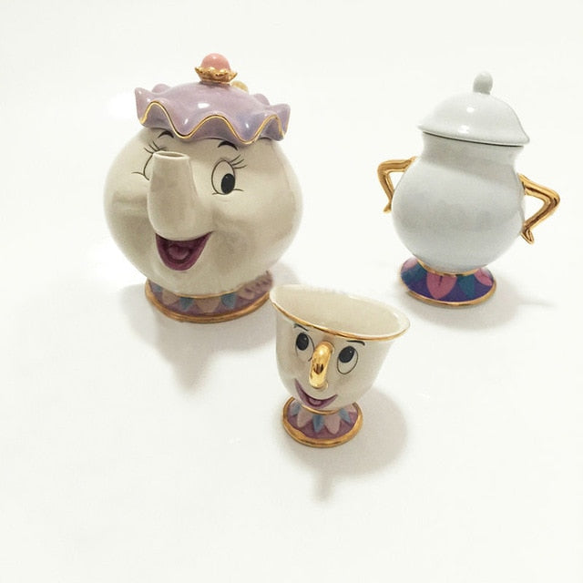 Enchanting Disney Beauty Beast Porcelain Tea Set Mug Cups
