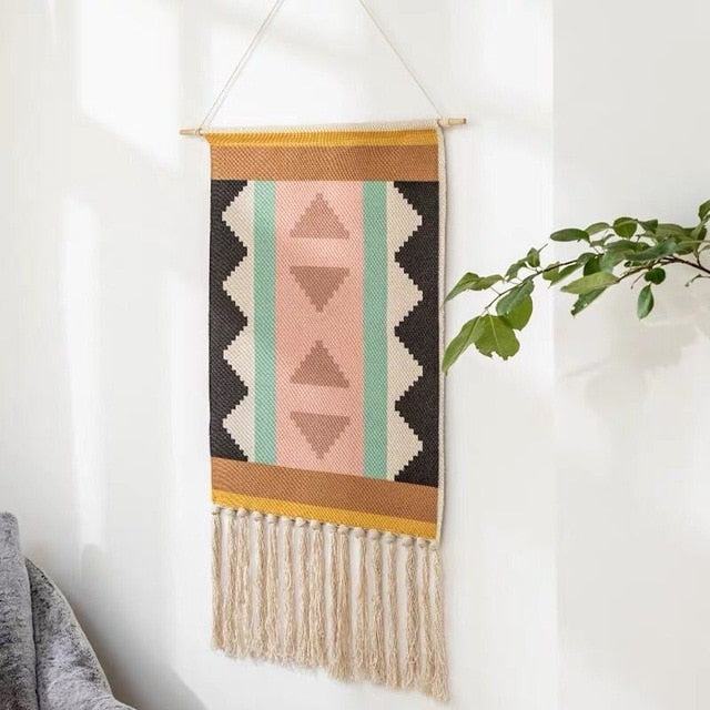 Stylish Patterned Textured Wall Rug - Fesara