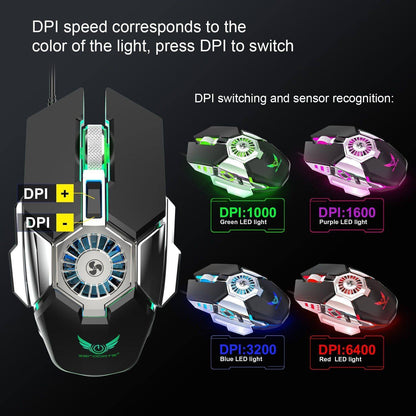 Portable USB Cooler Gaming Mouse