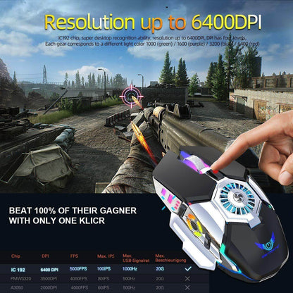 Portable USB Cooler Gaming Mouse