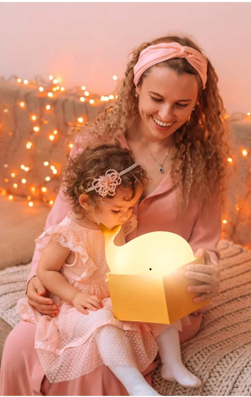 Colorful Whale LED Night Lamp