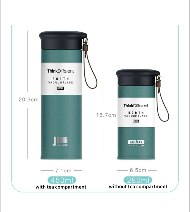 Insulated Compact Double Walled Thermos Flask