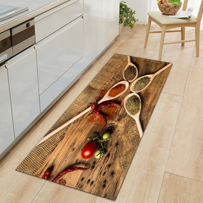 Soft Grip Kitchen Floor Mat with Food Design