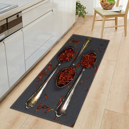 Soft Grip Kitchen Floor Mat with Food Design - Fesara