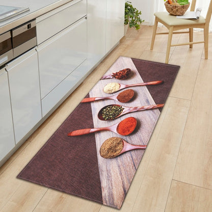 Soft Grip Kitchen Floor Mat with Food Design