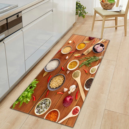 Soft Grip Kitchen Floor Mat with Food Design